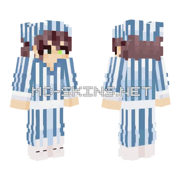 Dr Shepard Normal PJs Minecraft skin, front and back