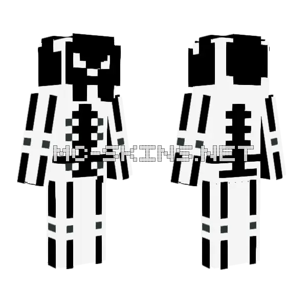 Dr Skel Minecraft skin, front and back
