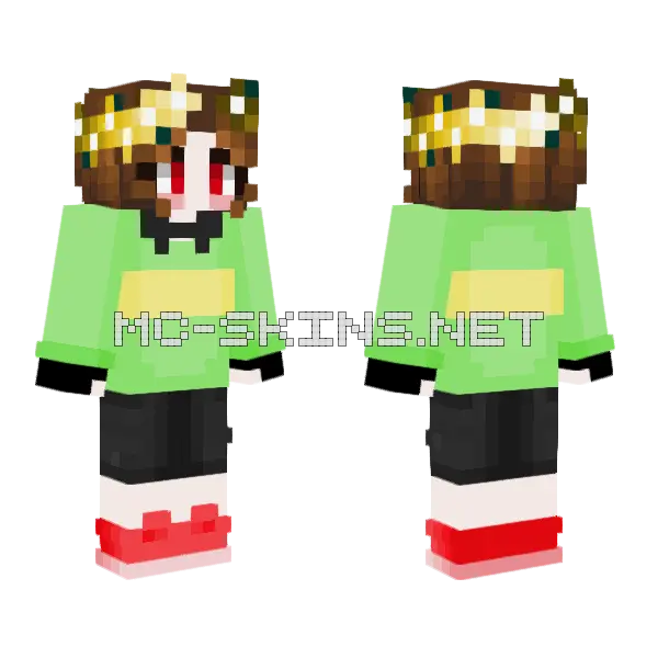 Dr W Flower Crown Minecraft skin, front and back