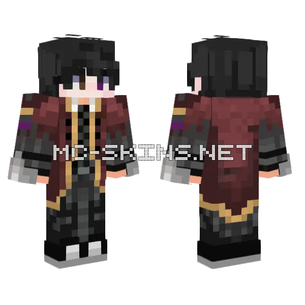 Drache Minecraft skin, front and back