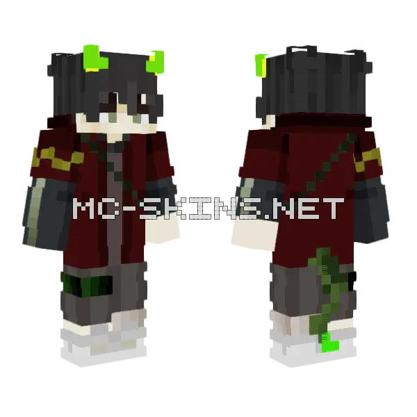 Draco Minecraft skin, front and back