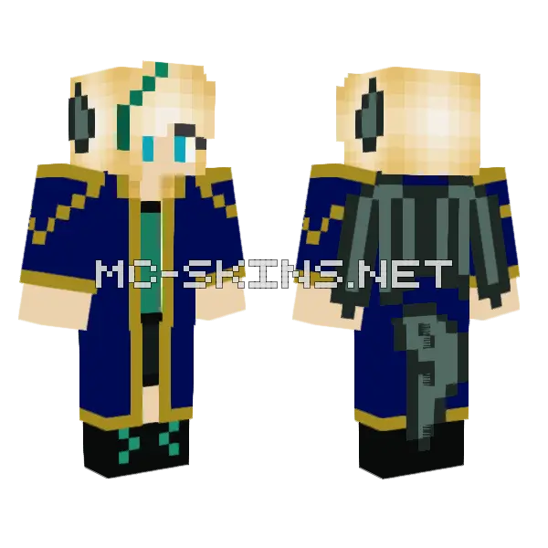 Dragon Alchemist 2.0 Minecraft skin, front and back