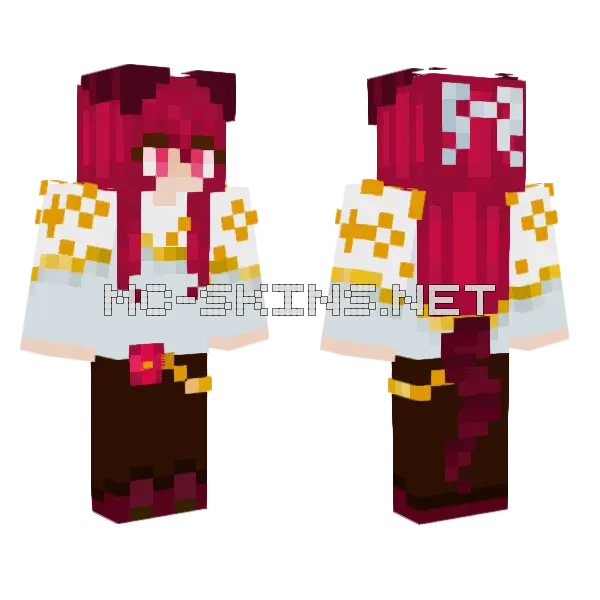 Dragon Hybrid Adventurer Minecraft skin, front and back