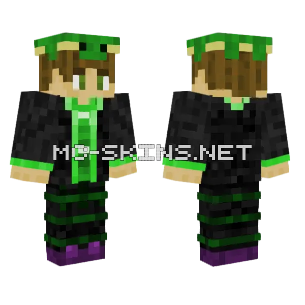 Dragon Magician Minecraft skin, front and back