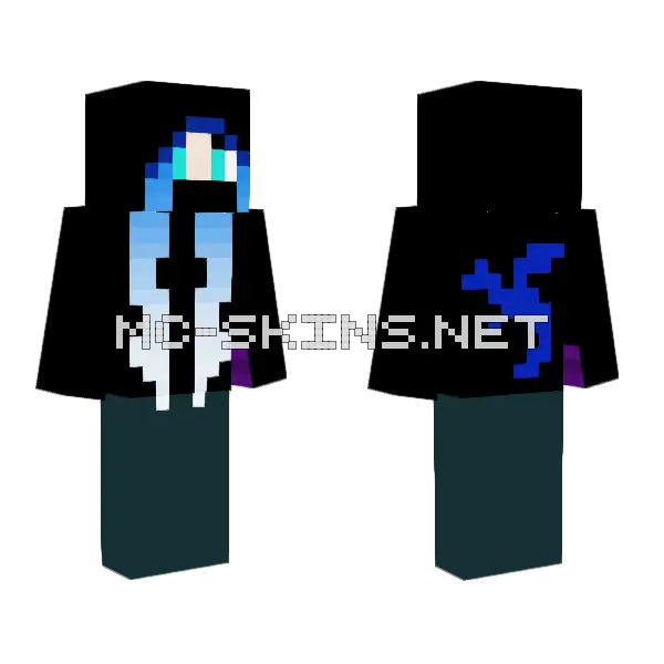 Dragon Ninja Minecraft skin, front and back