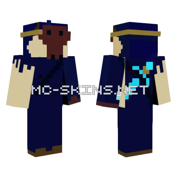 Dragon Slayer Minecraft skin, front and back