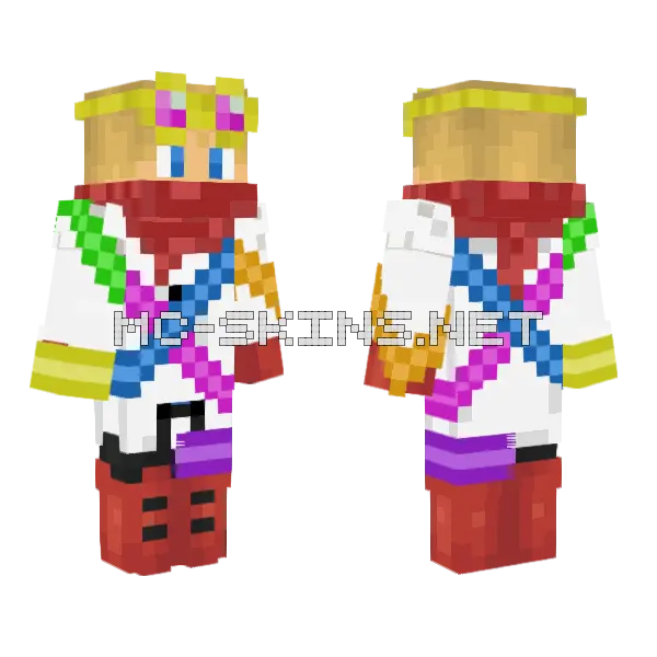 Dragoneyes2146 Glowstix Minecraft skin, front and back