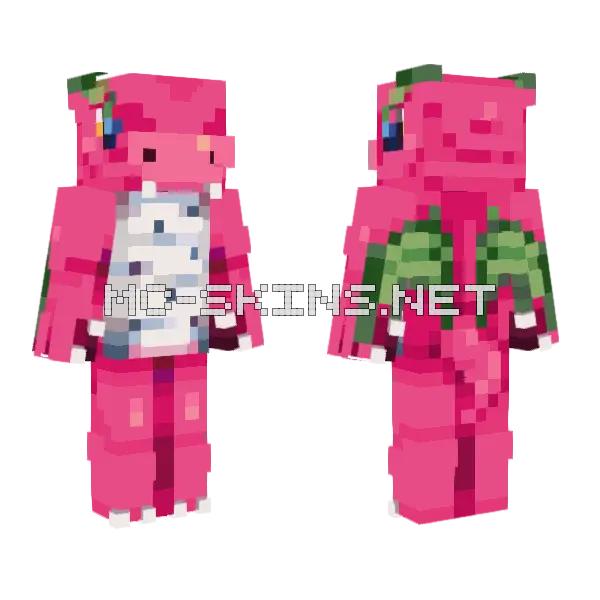 Dragonfruit SF Minecraft skin, front and back