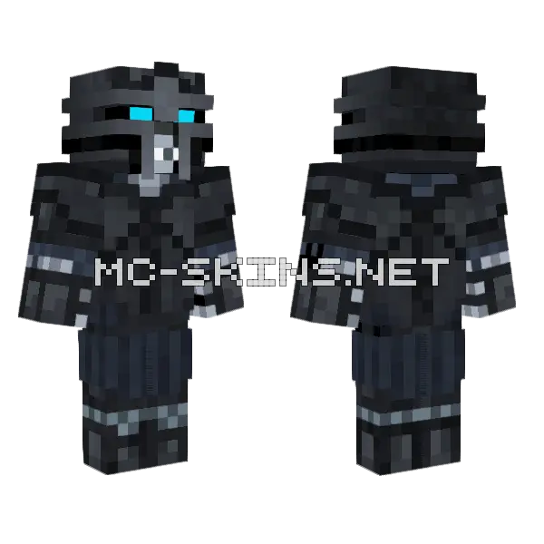 Dread Knight Minecraft skin, front and back