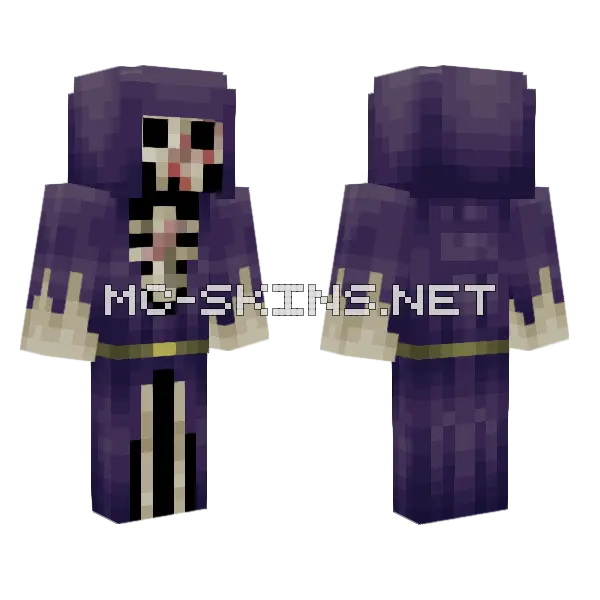 Dreadlord Mega Walls Battle Minecraft skin, front and back