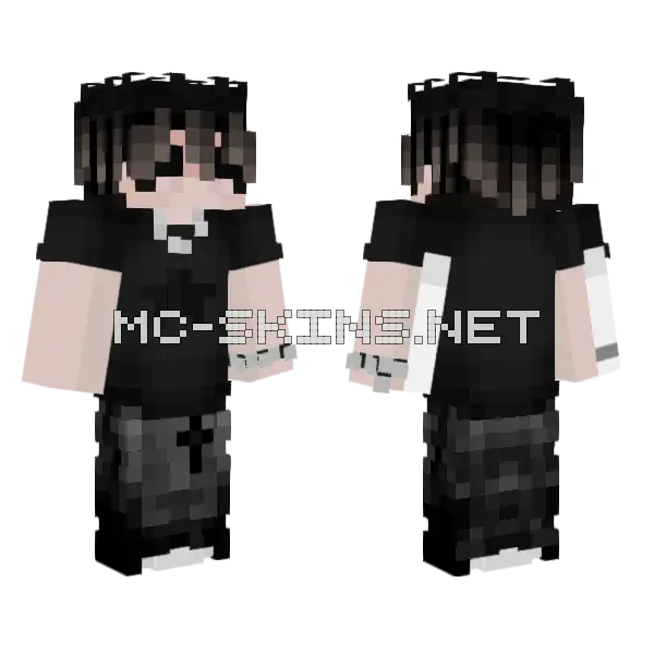 Dreads Cool Idk Minecraft skin, front and back