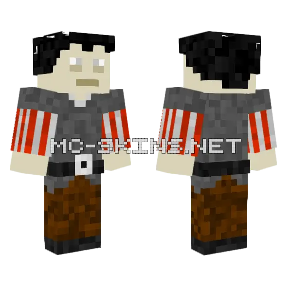 Dreadstark Minecraft skin, front and back