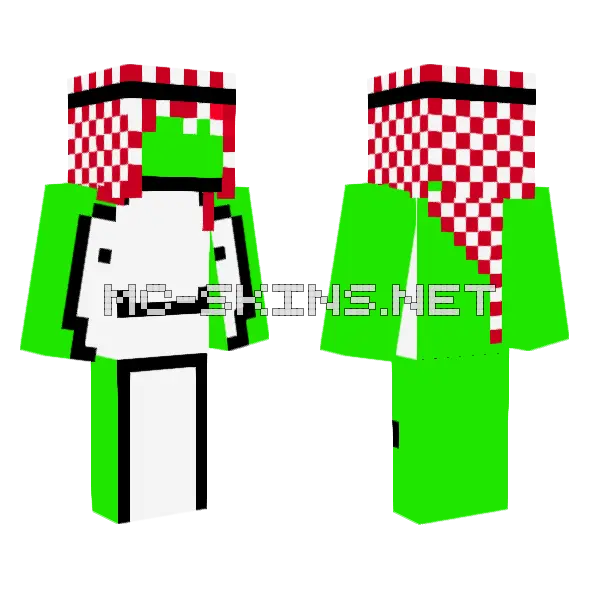 Dream Alert Minecraft skin, front and back