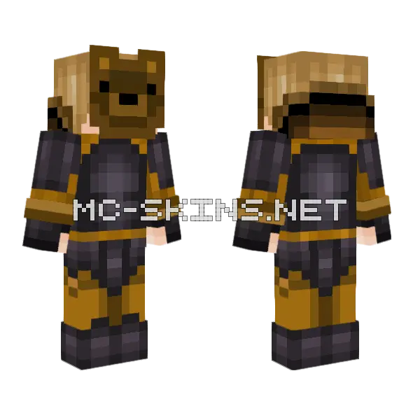Dream Bear Minecraft skin, front and back