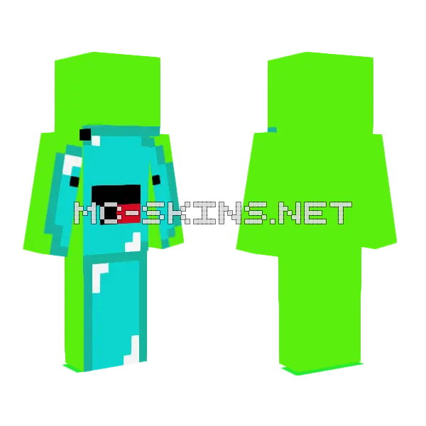Dream But Its Skeppy Minecraft skin, front and back