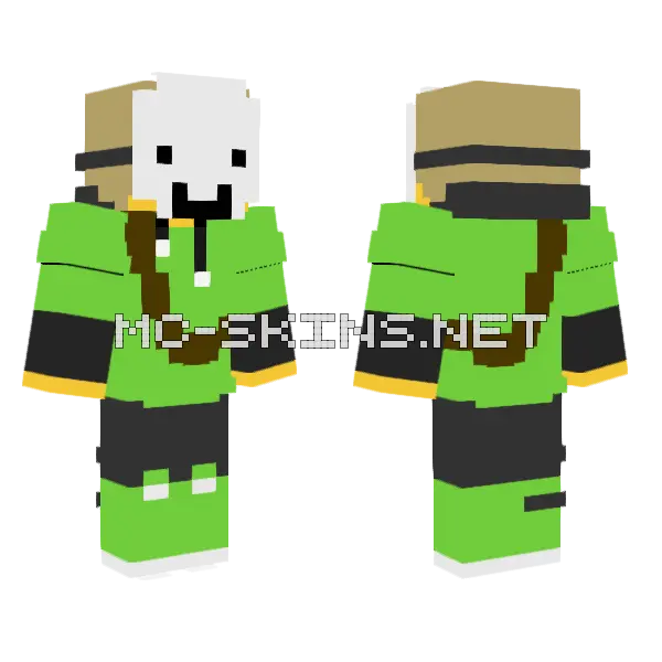 Dream Cowboy Skin Minecraft skin, front and back