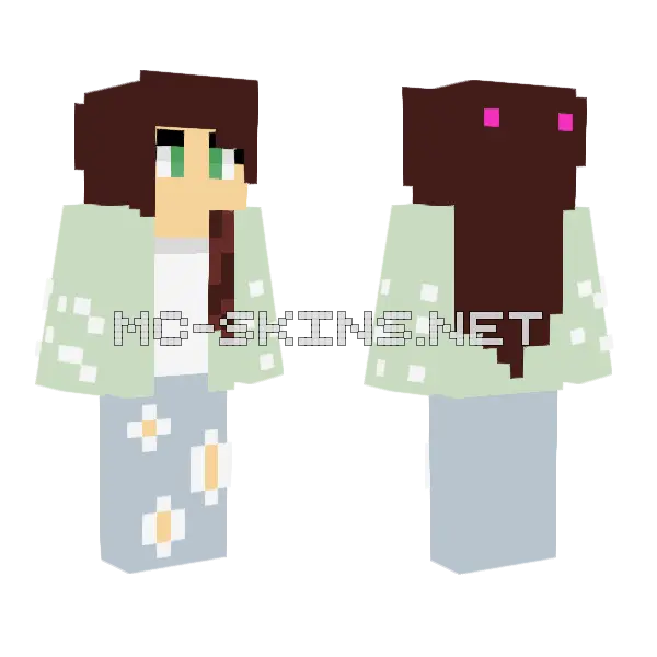 Dream Day Drop Minecraft skin, front and back
