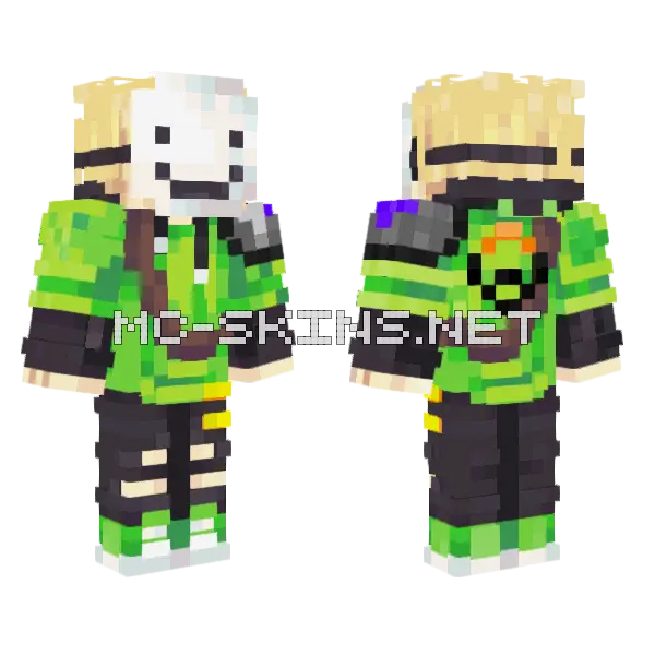 Dream Hunter Spectreknight Minecraft skin, front and back