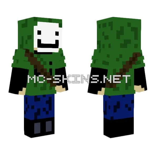 Dream Manhunt Minecraft skin, front and back