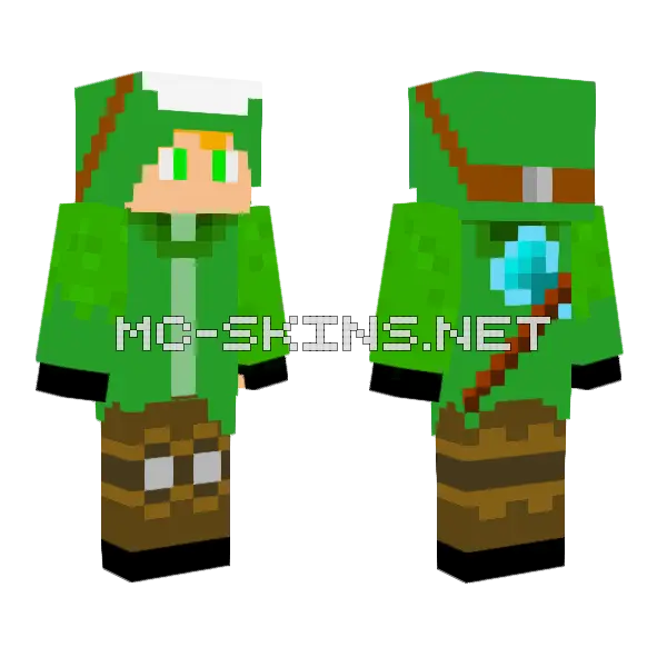 Dream Manhunt Mask Skin Minecraft skin, front and back