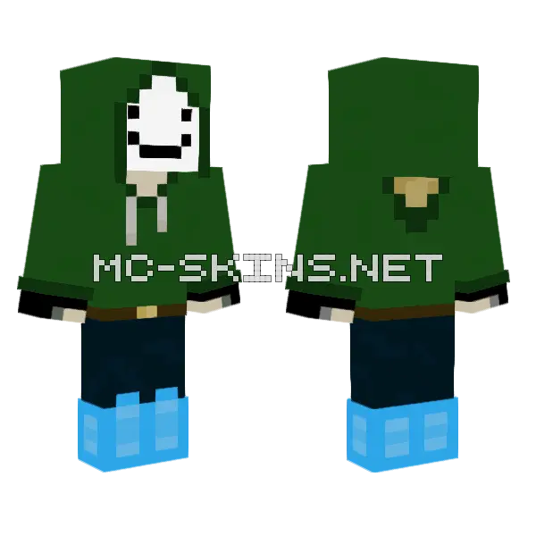 Dream Redesign Minecraft skin, front and back
