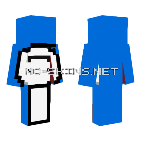 Dream Revamp Minecraft skin, front and back