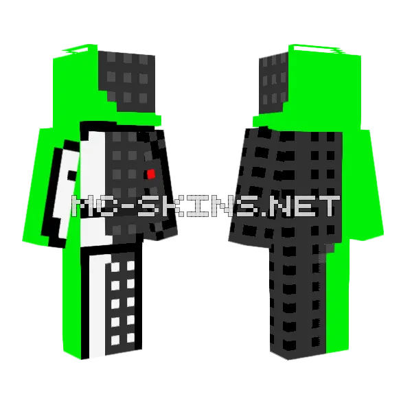 Dream Robot Minecraft skin, front and back