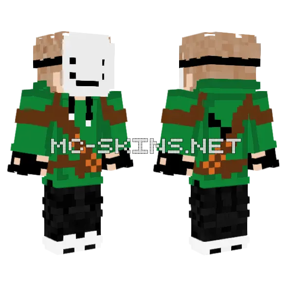 Dream Skin Minecraft skin, front and back