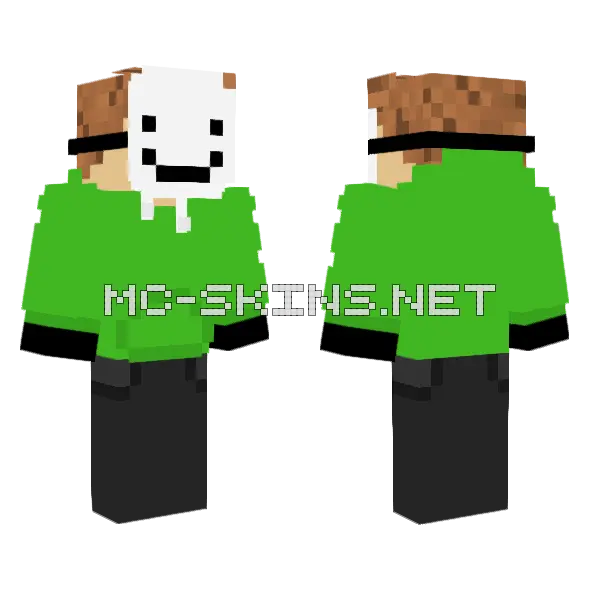 Dream Skin Minecraft skin, front and back