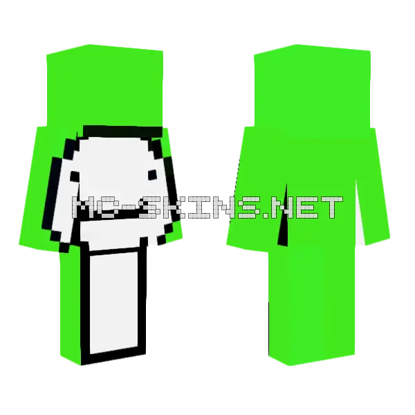 Dream Skinny Updated Minecraft skin, front and back