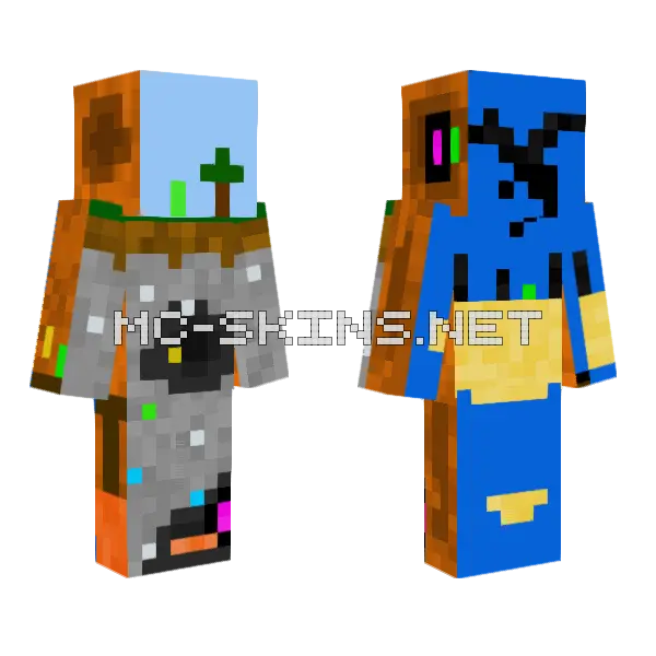 Dream Speedrun Minecraft skin, front and back