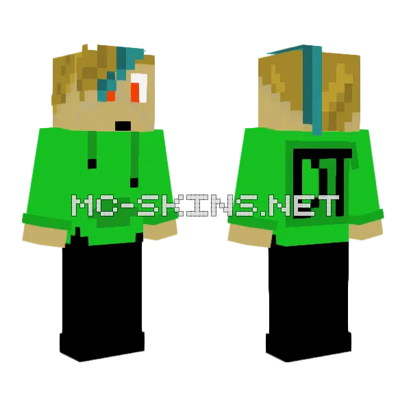 Dream Team Hoody Minecraft skin, front and back