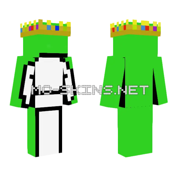 Dream Technoblade Slim Minecraft skin, front and back