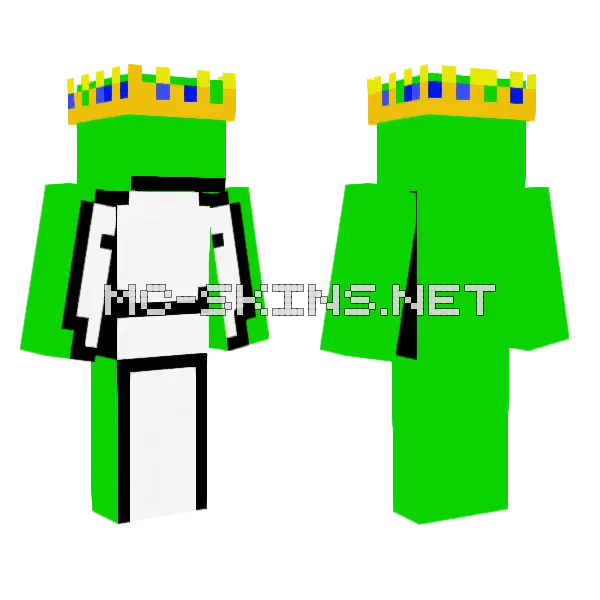 Dream Tribute Crown Minecraft skin, front and back