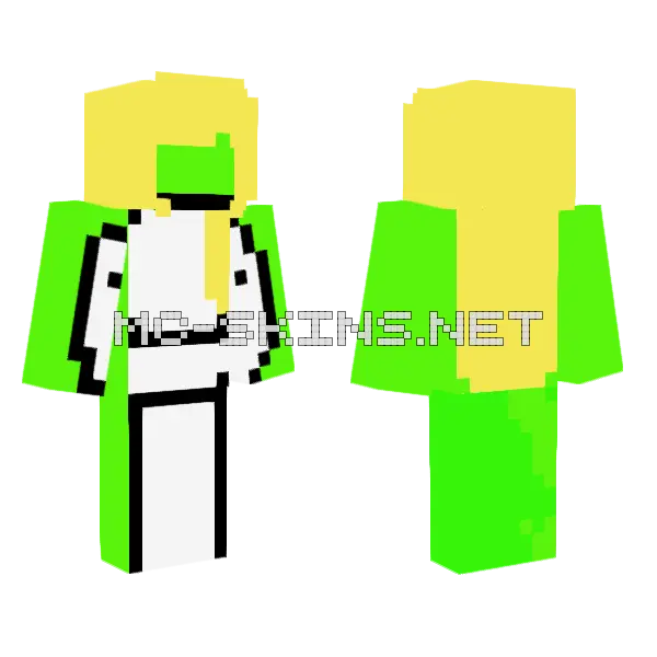 Dream With A Wig Minecraft skin, front and back