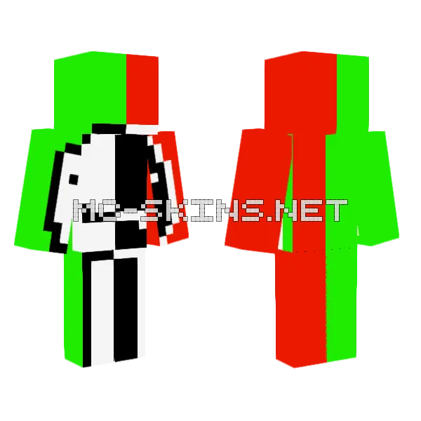 Dream x Nightmare Minecraft skin, front and back