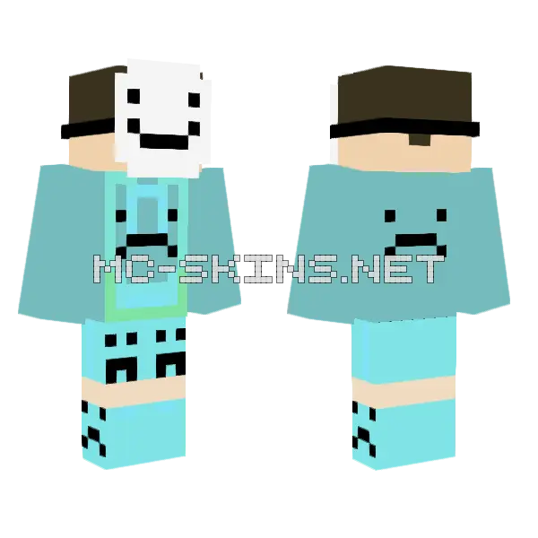 Dream X Xxcjob316xx 2 0 Minecraft skin, front and back