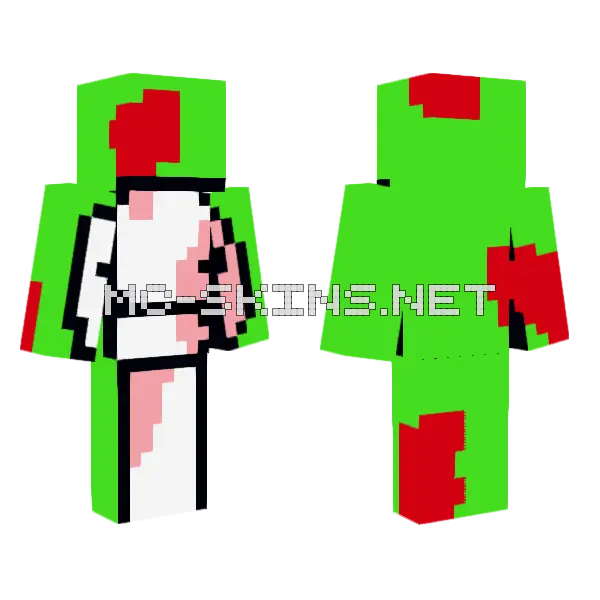 Dream's Nightmare Minecraft skin, front and back