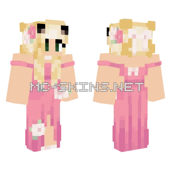 Dreemtum Pink Minecraft skin, front and back