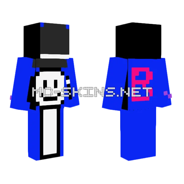Drem Blue Outfit Minecraft skin, front and back