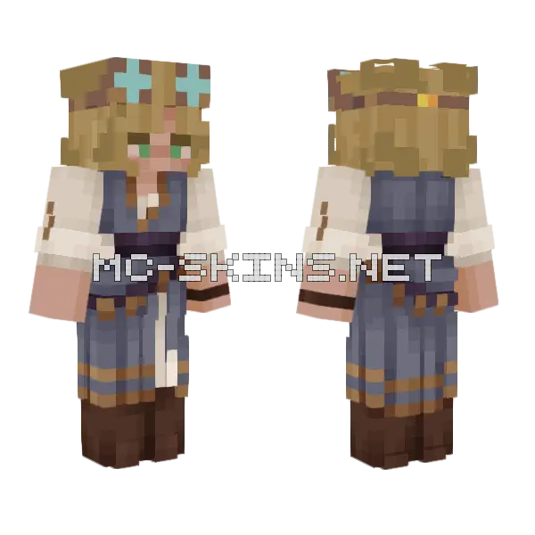 Dress Ella Minecraft skin, front and back