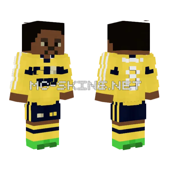 Drggfgfg Yellow Jersey Minecraft skin, front and back