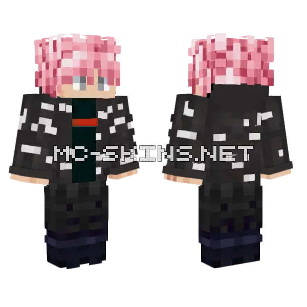 Drip Goku Black Minecraft skin, front and back