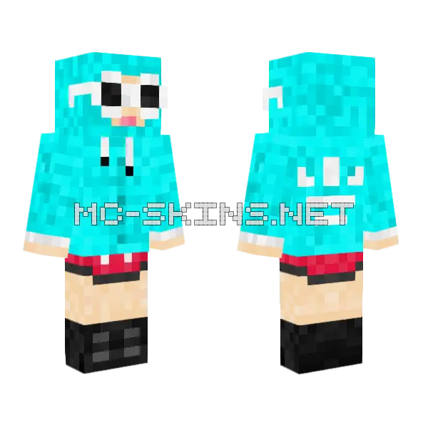 Drip Outfit Minecraft skin, front and back