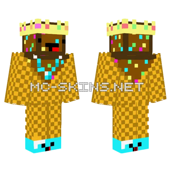 Dripped Out Chocolate Ice Cream Minecraft skin, front and back