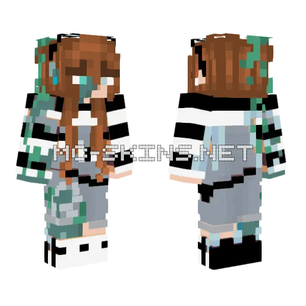 Drownde Girl Minecraft skin, front and back