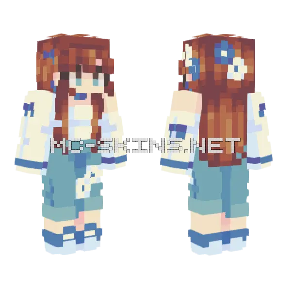 Drowned Rce Minecraft skin, front and back
