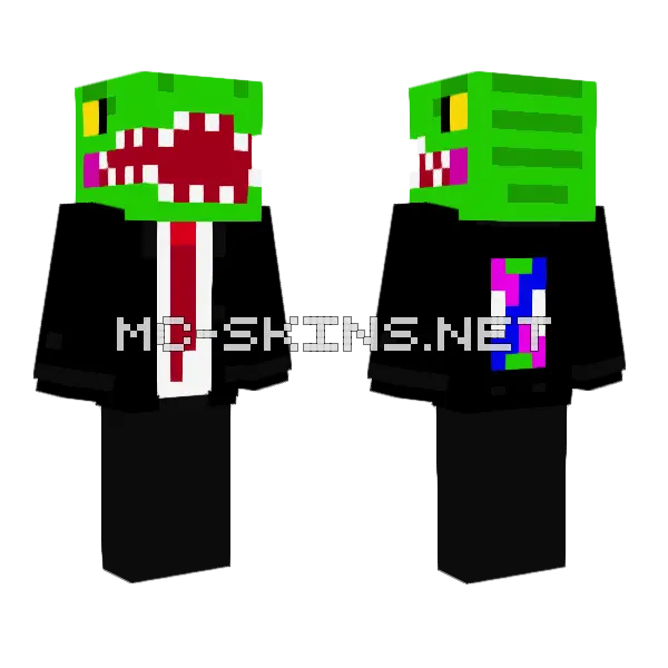 Drraptor In A Suit 5 Minecraft skin, front and back