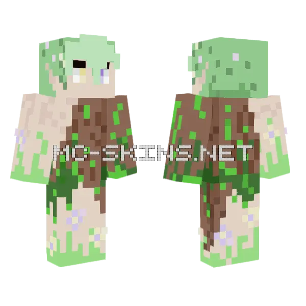 Dryad Minecraft skin, front and back