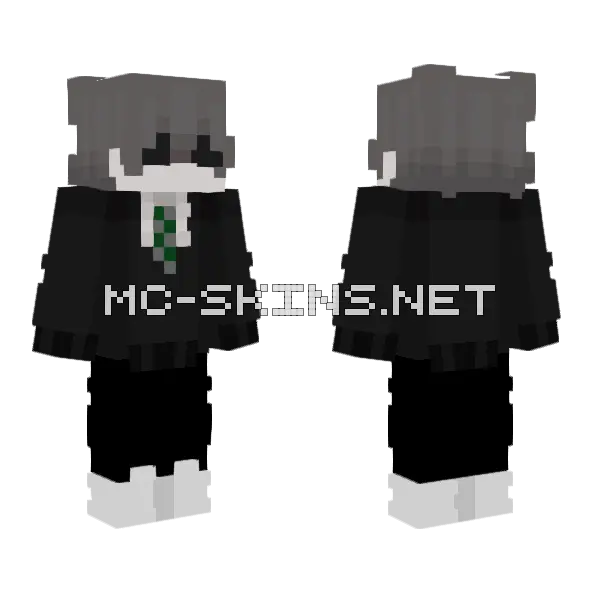 Dshsdhsdh Black Suit Minecraft skin, front and back